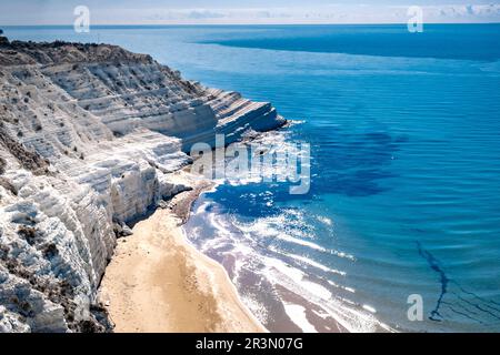 Scala dei Turchi escalier des Turcs, Sicile Italie, Scala dei Turchi.Realmonte Sicile, Italie Banque D'Images