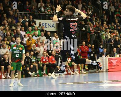 Joueur de handball allemand Justin Kurch HC Erlangen HBL Liqui Moly Handball Bundesliga saison 2022-23 Banque D'Images