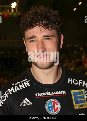 Joueur de handball allemand Justin Kurch HC Erlangen HBL Liqui Moly Handball Bundesliga saison 2022-23 Banque D'Images