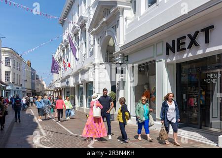 King Street (rue de Derrière), St Helier, Jersey, Îles Anglo-Normandes Banque D'Images