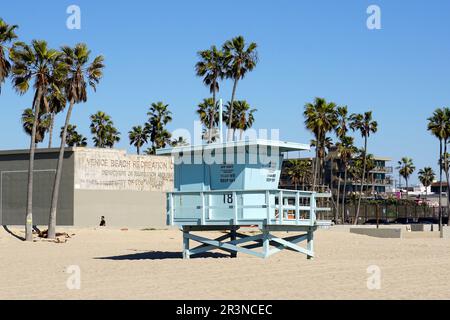 Tour des sauveteurs, plage, Venise, Los Angeles County, Californie, États-Unis, Amérique du Nord Banque D'Images