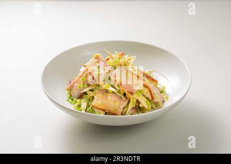 Sauté（sauté） pousse de bambou de printemps avec prok Banque D'Images