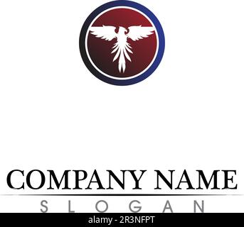 Aile Falcon Modèle Logo design icône vecteur Illustration de Vecteur