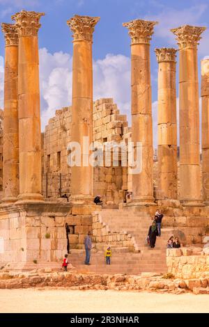 Jerash, Jordan Temple d'Artemis dans l'ancienne Gerasa Banque D'Images