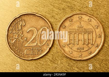 Vingt centimes d'euro de pièce de l'Allemagne Banque D'Images