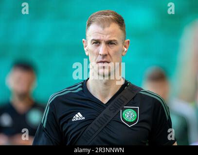 24th mai 2023 ; Easter Road, Édimbourg, Écosse : Scottish Premiership football, Hibernian versus Celtic ; Joe Hart de Celtic arrive pour le match Banque D'Images