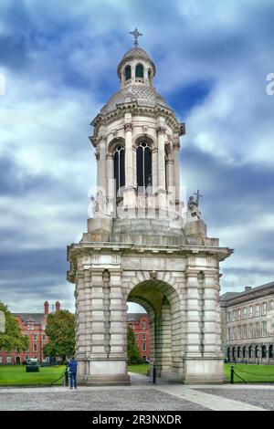 Campanile de Trinity College, Dublin, Irlande Banque D'Images