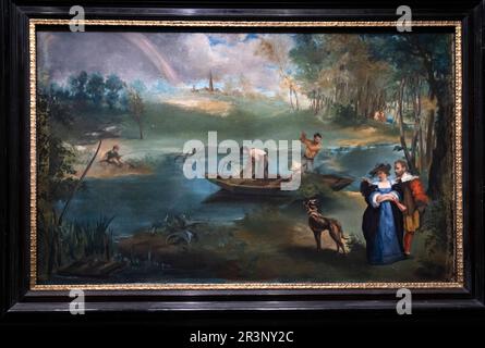 Paris, France - 05 13 2023 : Musée d'Orsay. La pêche peinte par Edouard Manet Banque D'Images