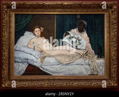 Paris, France - 05 13 2023 : Musée d'Orsay. Olympia peint par Edouard Manet Banque D'Images