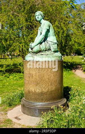 Statue de Jeanne d'Arc à Ørstedsparken, Copenhague Banque D'Images