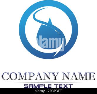 Goutte d'eau Modèle Logo vector illustration design Illustration de Vecteur