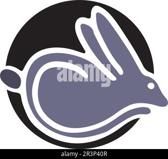 Logo lapin modèle vectoriel d'icône Illustration de Vecteur