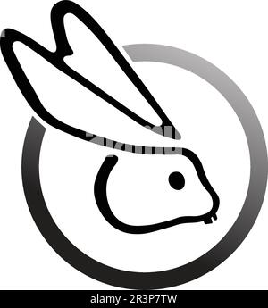 Logo lapin modèle vectoriel d'icône Illustration de Vecteur