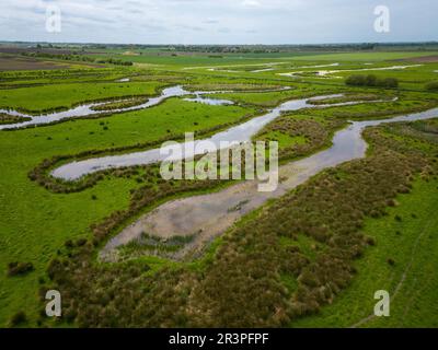 23rd mai 2023 terres humides artificielles dans le Lincolnshire fens Banque D'Images