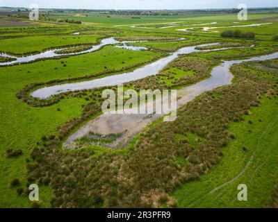 23rd mai 2023 terres humides artificielles dans le Lincolnshire fens Banque D'Images