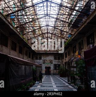 Palerme, Italie - 22 décembre 2022 : vue de la Galerie delle Vittorie en anglais Galerie de la victoire. Ouvert en 1935, dans la période fasciste dans le style de Banque D'Images