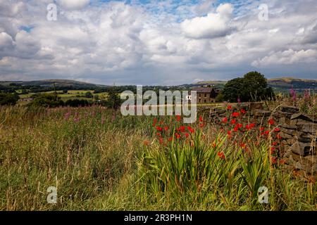 Vue sur Irwell Valley, Lancashire Banque D'Images