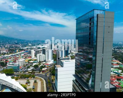 Belle vue aérienne de la ville de Costa Ricas San Jose Banque D'Images