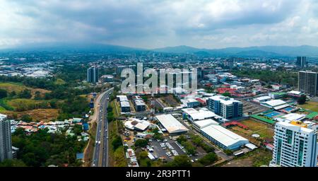 Belle vue aérienne de la ville de Costa Ricas San Jose Banque D'Images