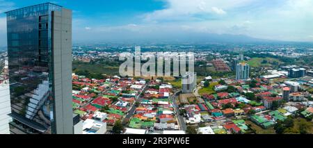 Belle vue aérienne de la ville de Costa Ricas San Jose Banque D'Images