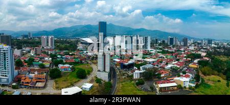 Belle vue aérienne de la ville de Costa Ricas San Jose Banque D'Images