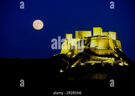 Château de Monzón, château-forteresse d'origine musulmane, Monzón Huesca, Espagne. Banque D'Images