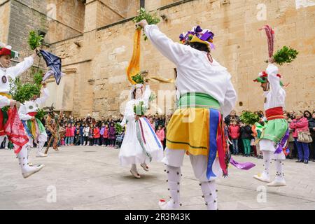 Baile de los cossiers, baile, majorquin populaires Algaida, Mallorca, Islas Baleares, Espagne. Banque D'Images