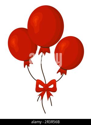 Bulle de style dessin animé. Lot de ballons pour anniversaire et fête. Illustration de Vecteur