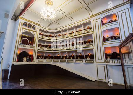 Sala de musica, Sa granja, Casa Museo, municipio de Esporlas, Majorque, Iles Baléares, Espagne, Europe. Banque D'Images