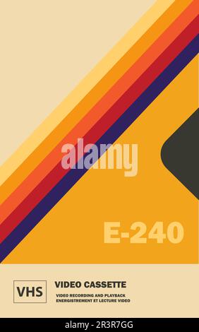 Arrière-plan de l'ancienne cassette vidéo. Vieille école et retour à 90s concept de fond. Illustration de Vecteur