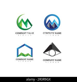 L'icône de montagne modèle logo Vector illustration design Illustration de Vecteur