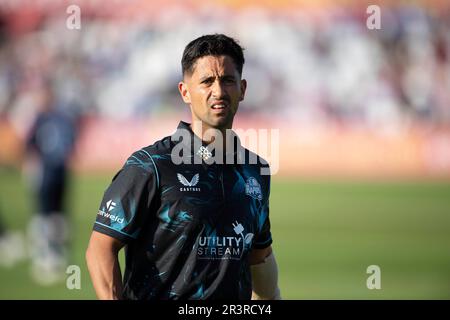 Northampton 24 mai :Brett d'Oliveira (capitaine) RAPIDES DE WORCESTERSHIRE pendant le match de Blast Vitality T20 entre les Steelbacks de Northamptonshire et les rapides de Worcestershire au sol du comté Northampton Angleterre . Banque D'Images