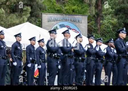 Remise des diplômes du département de police de Los Angeles à l'académie de police de Los Angeles. Banque D'Images