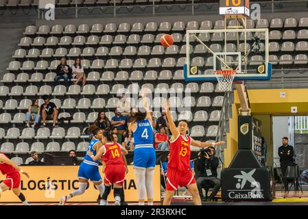 Vigo, Espagne. 24th mai 2023. le joueur Bestagno tire pour marquer l'équipe italienne. Credit: xan gasalla / Alamy Live News Banque D'Images