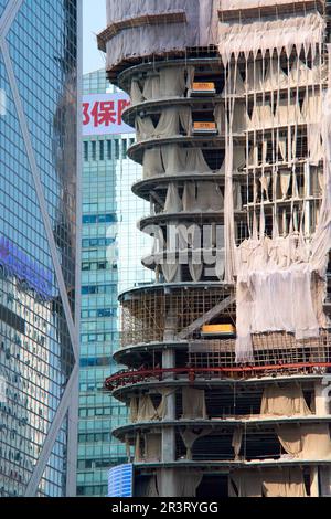 Vue sur les bâtiments de Hong Kong Banque D'Images