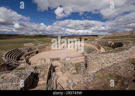 Anfiteatro de Segóbriga, Parque Arqueológico de Saelices Segóbriga,, Cuenca, Castille-La Manche, Espagne. Banque D'Images