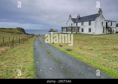 viejo Hotel abandonné, Duntulm, Skye, Highlands, Escocia, Reino ONUDI. Banque D'Images