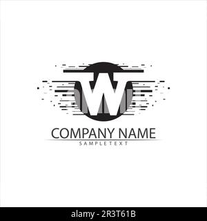 W Lettre modèle Logo vector illustration design Illustration de Vecteur