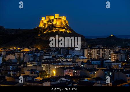 Château de Monzón, château-forteresse d'origine musulmane, Monzón Huesca, Espagne. Banque D'Images