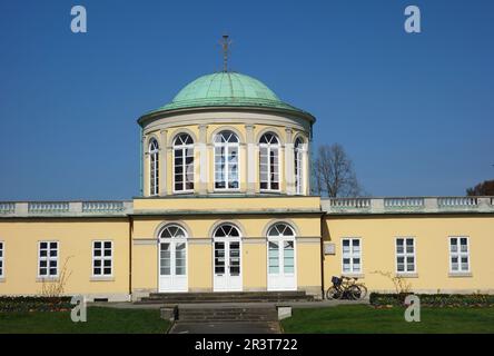 Pavillon de la bibliothèque dans le Berggarten à Hanovre Banque D'Images