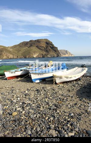 Playa de las Negras.Parque Natural Cabo de Gata-Níjar.Almeria.Andalousie.España. Banque D'Images