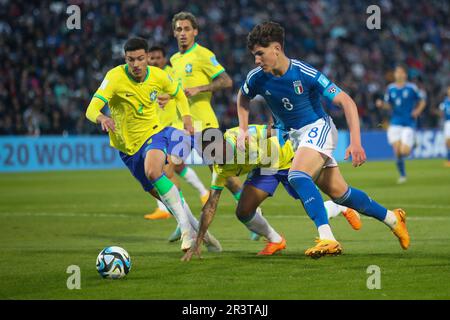 L'Italie a battu le Brésil 3-2 dans le premier match du Groupe D de la coupe du monde de la FIFA U20 Argentine 2023 au stade Mendoza sur 21 mai 2023 Banque D'Images