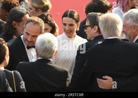 Juliette Binoche, Benoit Magimel arrivée pour la projection de la passion de Dodin Bouffant au Festival de Cannes 76th qui s'est tenu au Palais des Festivals sur 24 mai 2023 à Cannes, France. Photo de Lionel Urman/ABACAPRESS.COM Banque D'Images