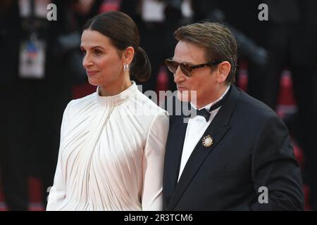 Juliette Binoche, Benoit Magimel arrivée pour la projection de la passion de Dodin Bouffant au Festival de Cannes 76th qui s'est tenu au Palais des Festivals sur 24 mai 2023 à Cannes, France. Photo de Lionel Urman/ABACAPRESS.COM Banque D'Images