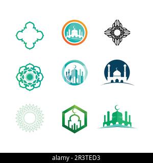 modèle vectoriel de conception de logo arabian Mandala Illustration de Vecteur