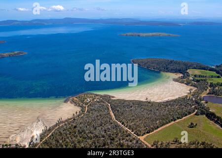 Plages et littoral de la péninsule de Forestier en Tasmanie Banque D'Images