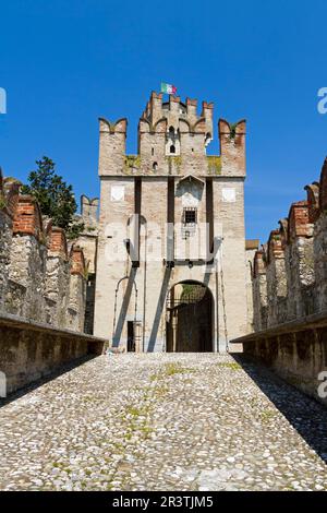 Château de Scaliger Castello Scaligero à Sirmione Banque D'Images