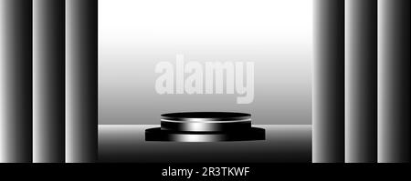 3d plate-forme géométrique de podium, pour la publicité de produits cosmétiques sur le podium 3d. Vecteur EPS10. Illustration de Vecteur