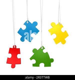 Puzzle coloré Banque D'Images