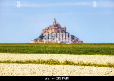 Le Mont-Saint-Michel, Avrachnes, Normandie, France Banque D'Images